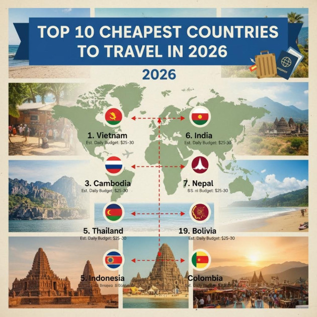 Top 10 Cheapest Countries to Travel in 2026